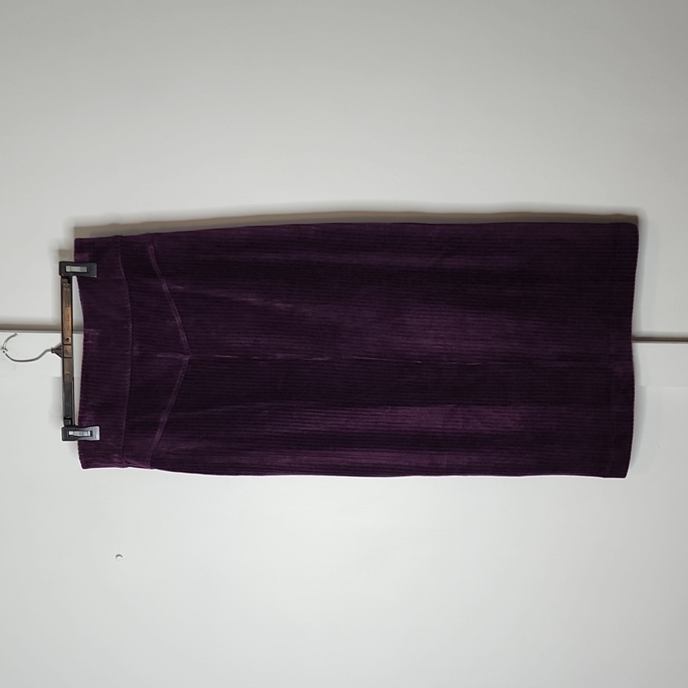 NWT Free People Roxy Purple Ribbed Pencil Midi Skirt Large - Picture 8 of 10
